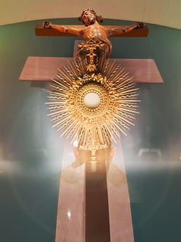 Altar, cross, eucharist