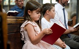 Kids Reading Teaching Catholic Kids