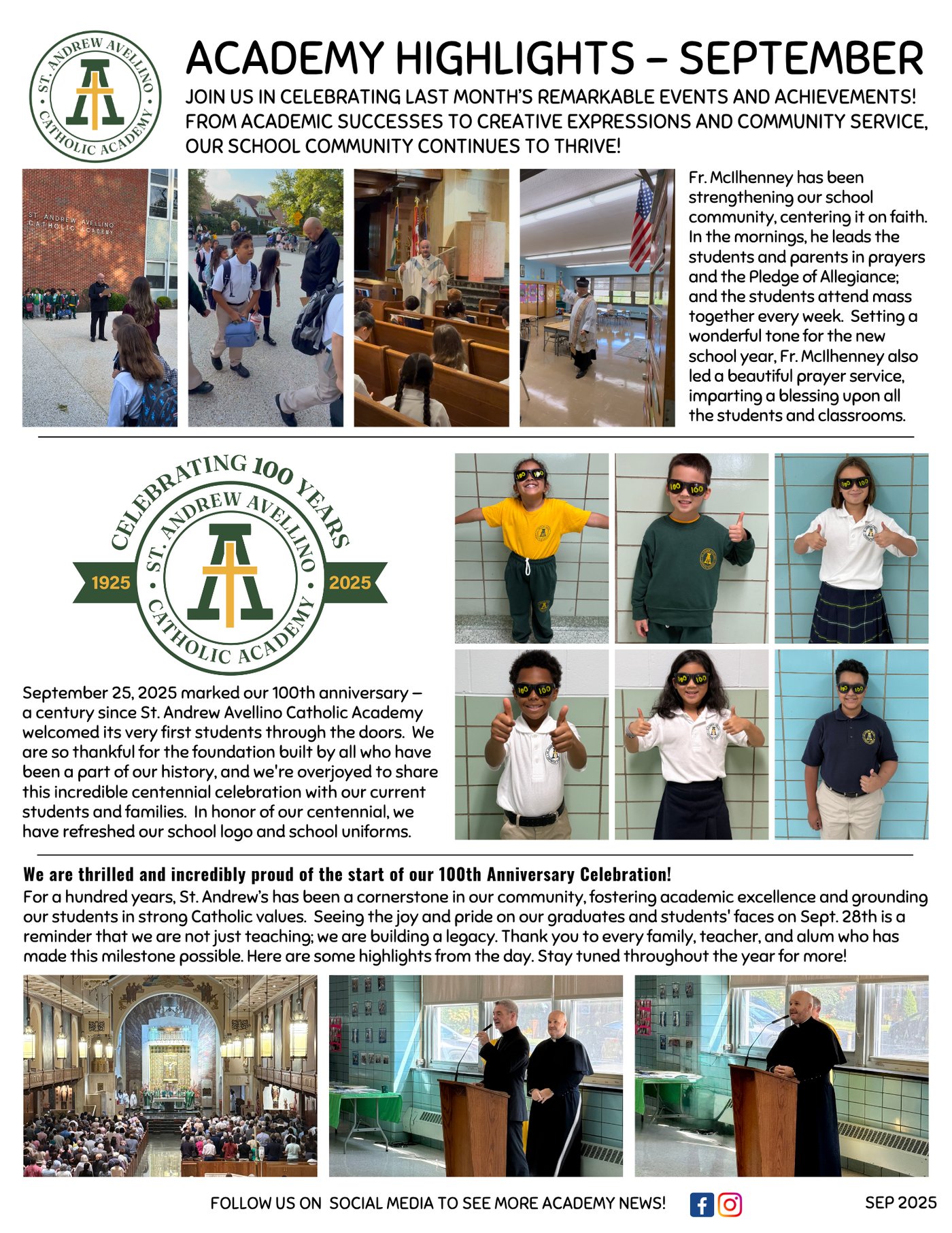 Image of 2025 September Highlights Newsletter Page 1