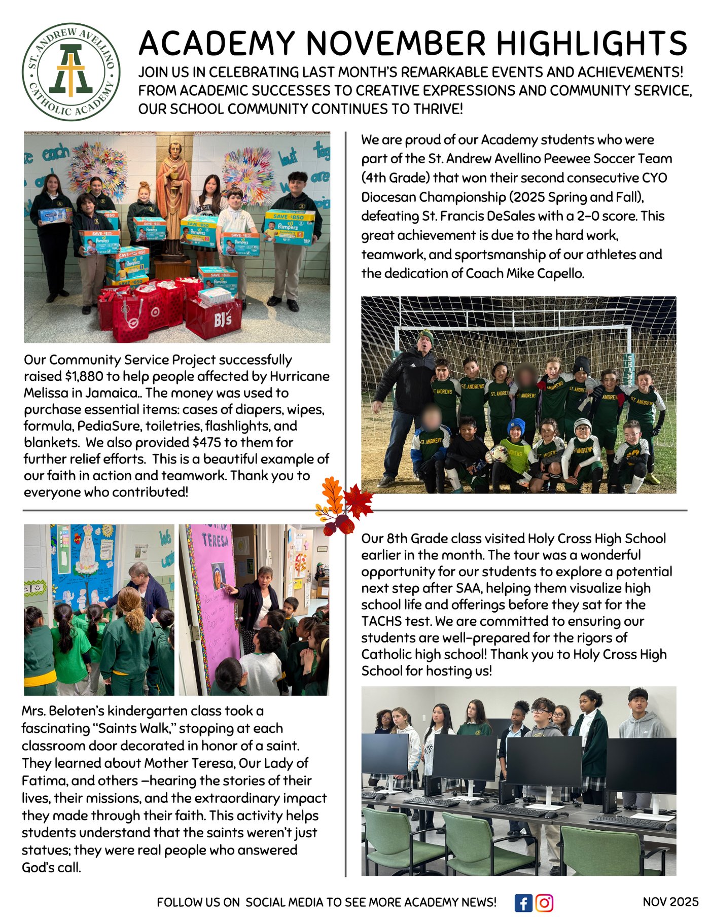 Image of 2025 November Highlights Newsletter Page 1