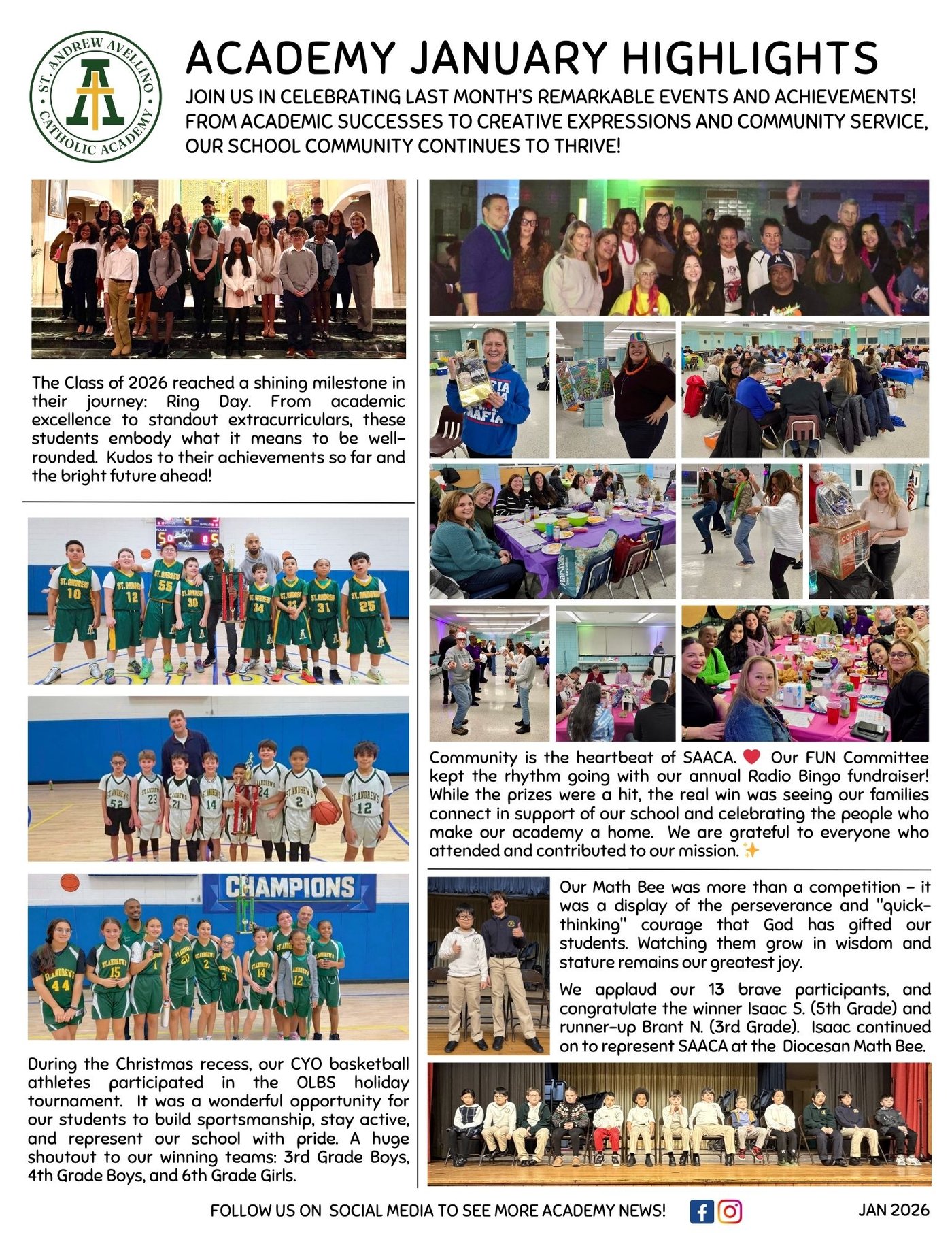 Image of 2026 January Highlights Newsletter Page 1