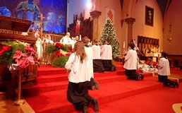 Altar Servers At Christmas