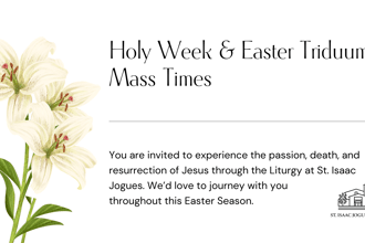 White Black Elegant Minimalist Floral Easter Catholic Mass Times Flyer (Medium Banner (Us) (Landscape))