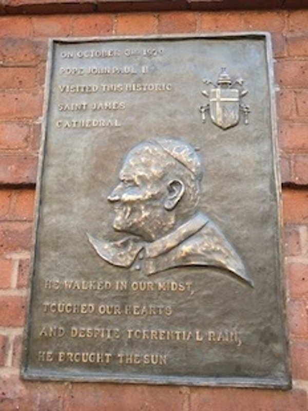 Pope John II Plaque