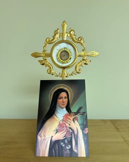 St. Theresa’s Relic at our church.&nbsp;