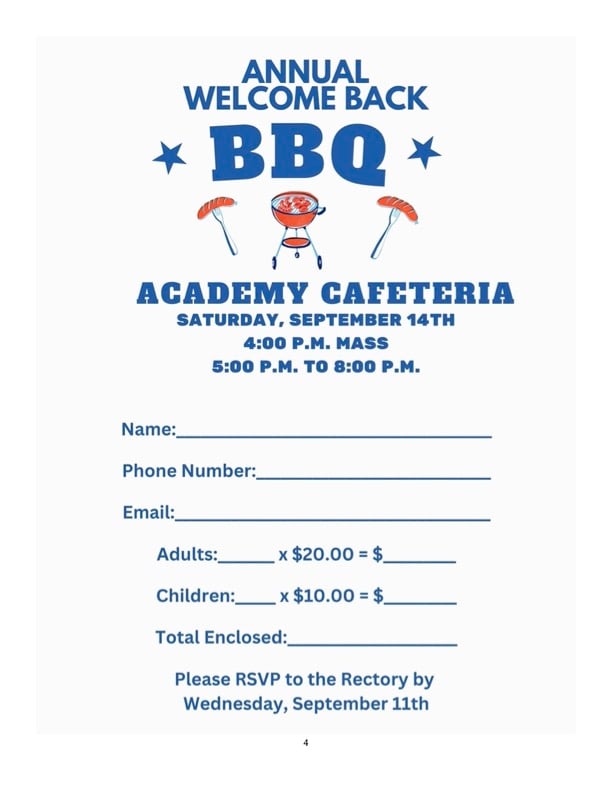 Welcome BBQ RSVP Form