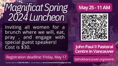 Magnificat Vancouver   Spring 2024 Prayer Luncheon