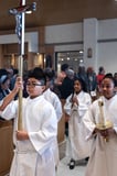 altar servers entering church