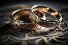 205689357 Wedding Rings Royal Princely Rings For Husband And Wife Evidence Of Love Generative Ai