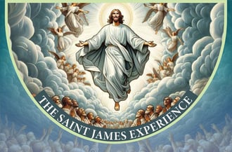 illustration of Jesus ascending into heaven