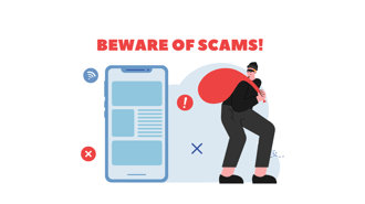 Blue Beware Of Scams Instagram Post (1280 X 720 Px)