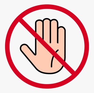 240 2404350 Stop Hand Png Don T Be Tardy For