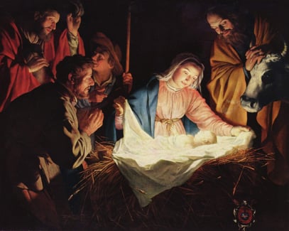 painting of the Nativity of the Lord Jesus