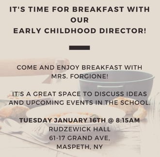 Breakfast with Early Childhood Director
