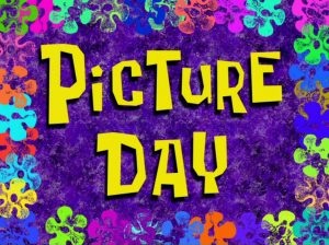 Picture Day text on colorful background
