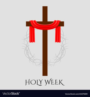 Holy Week Banner With A Cross Vector 24275659