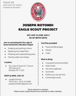 Joseph Rotondi Eagle Scout Project